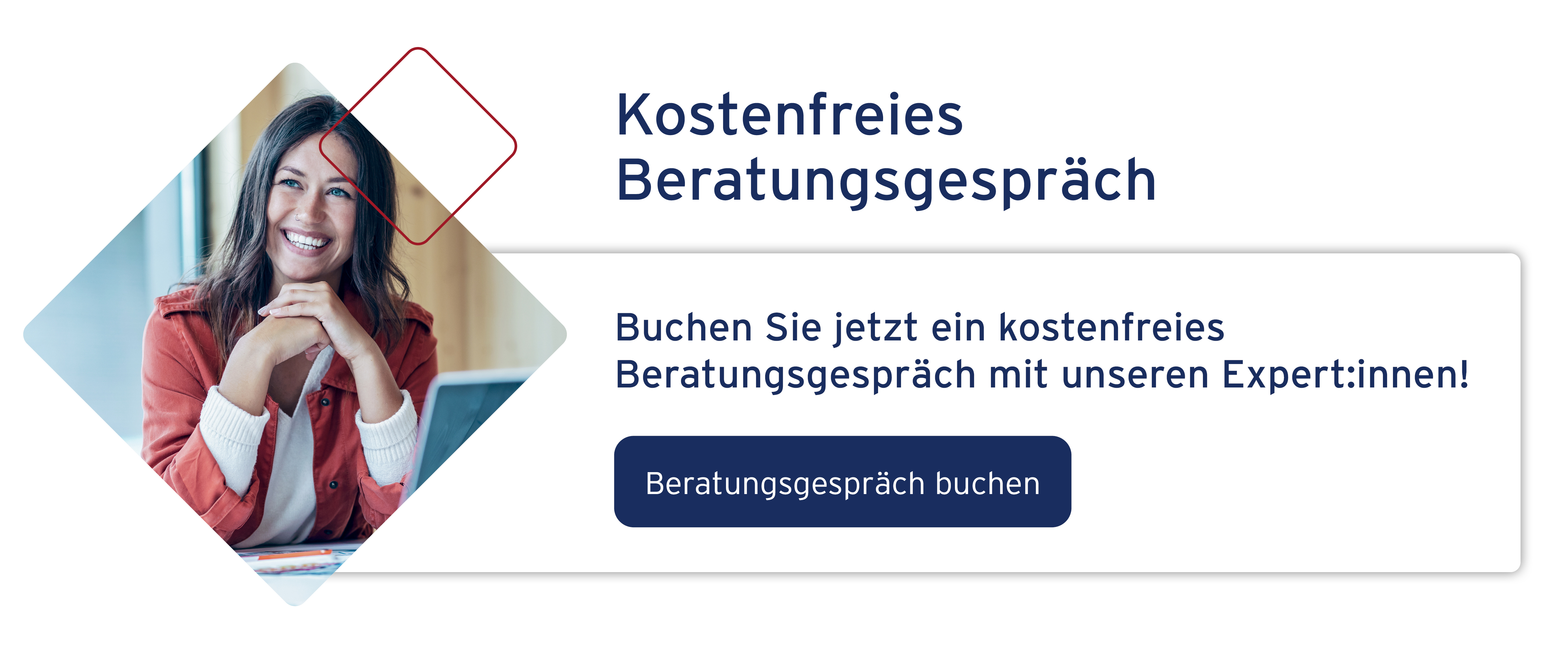 Banner mit Button zum Buchen eines Beratungsgesprächs